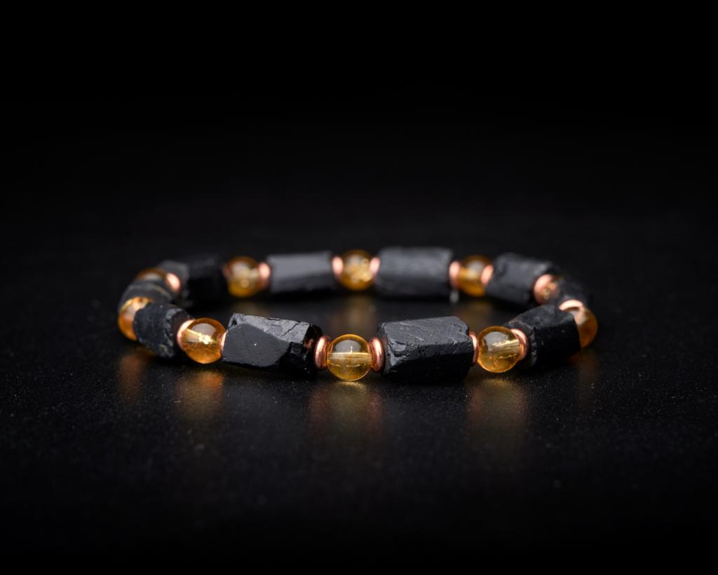 Black Tourmaline Citrine Bracelet