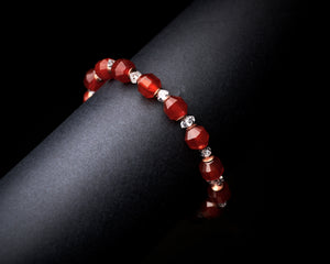 Carnelian Herkimer Diamond bracelet