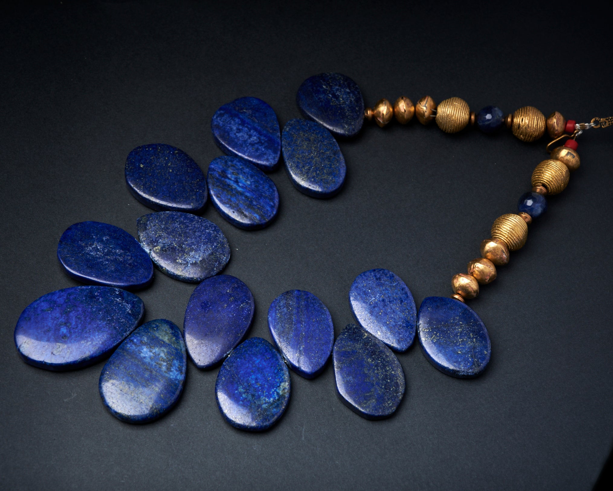 Royal Blue Lapis Lazuli Statement Necklace