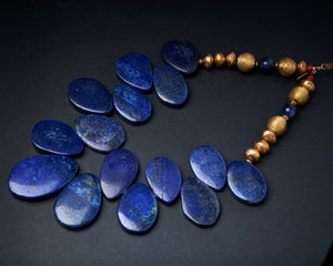 Royal Blue Lapis Lazuli Statement Necklace