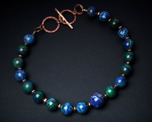 Azurite Malachite Lapis Lazuli Necklace
