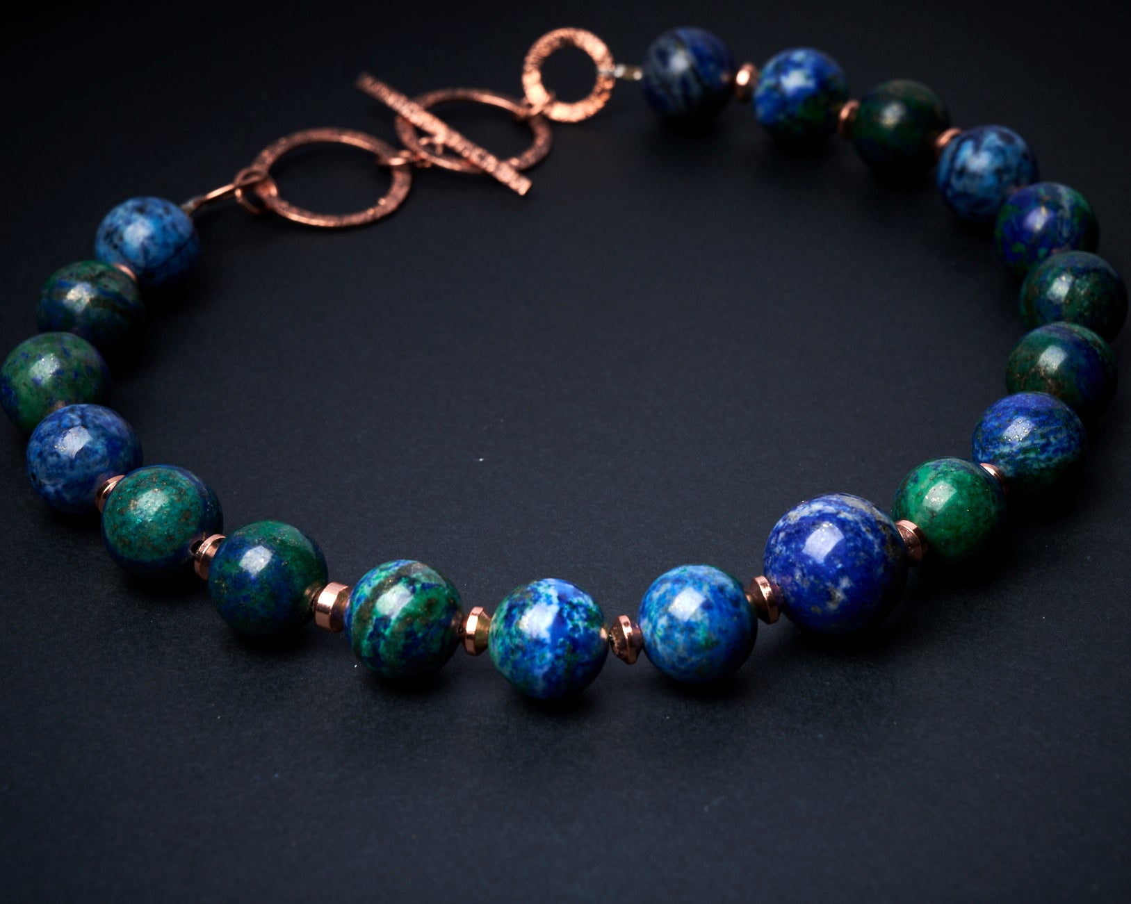Azurite Malachite Lapis Lazuli Necklace