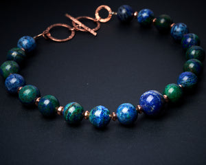 Azurite Malachite Lapis Lazuli Necklace