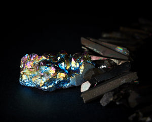 Black Coated Quartz Necklace