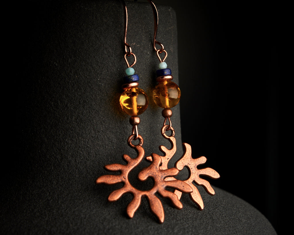 Baltic Amber Statement Earrings