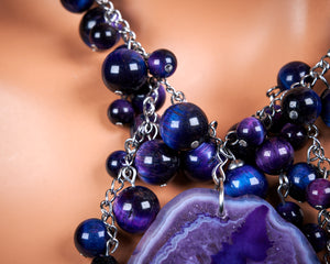 Statement Purple Agate Necklace