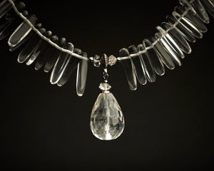 Clear Quartz Teardrop Necklace