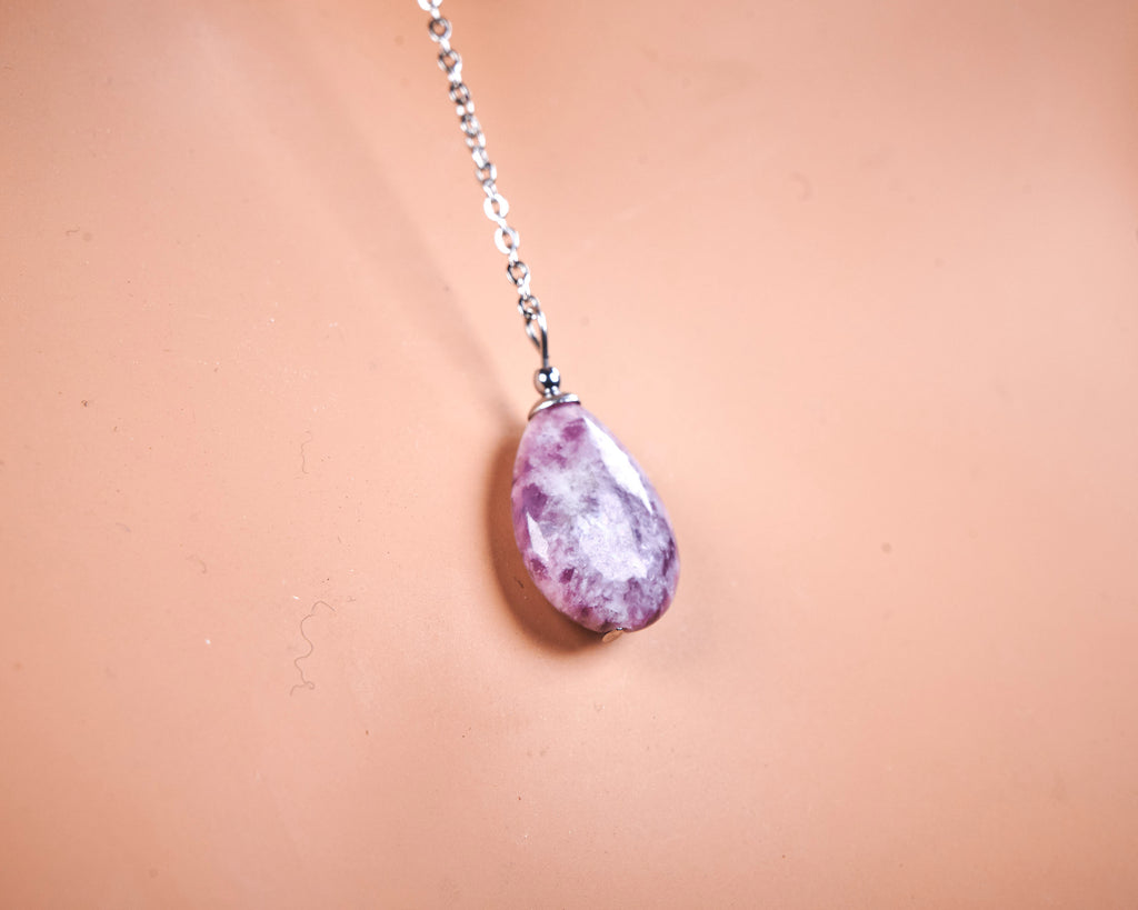 Lepedolite Teardrop Pendant
