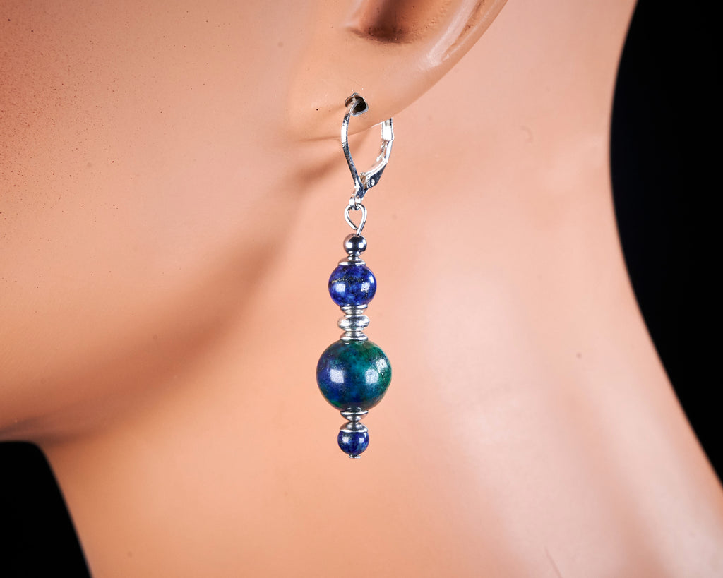 Azurite Malachite Earrings