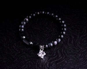 Men's Rough Black Tourmaline Merkaba Bracelet