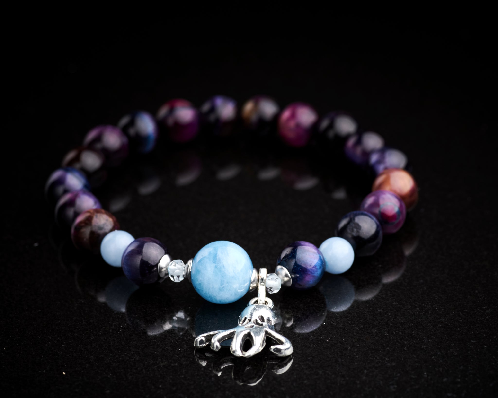 Galaxy Nebula Tiger Eye Aquarium Bracelet