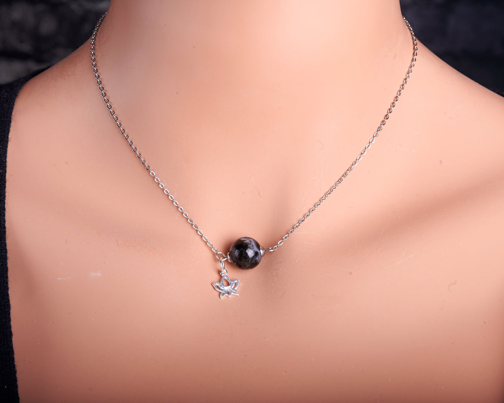 Mystic Merlinite Lotus Necklace